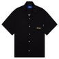 Dice Printed Rayon Camp Shirt - Black