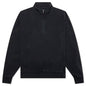 Embroidered Logo Quarter Zip Sweatshirt - Black