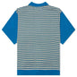 Knit Crochet S/S Button Down - Blue/Multi