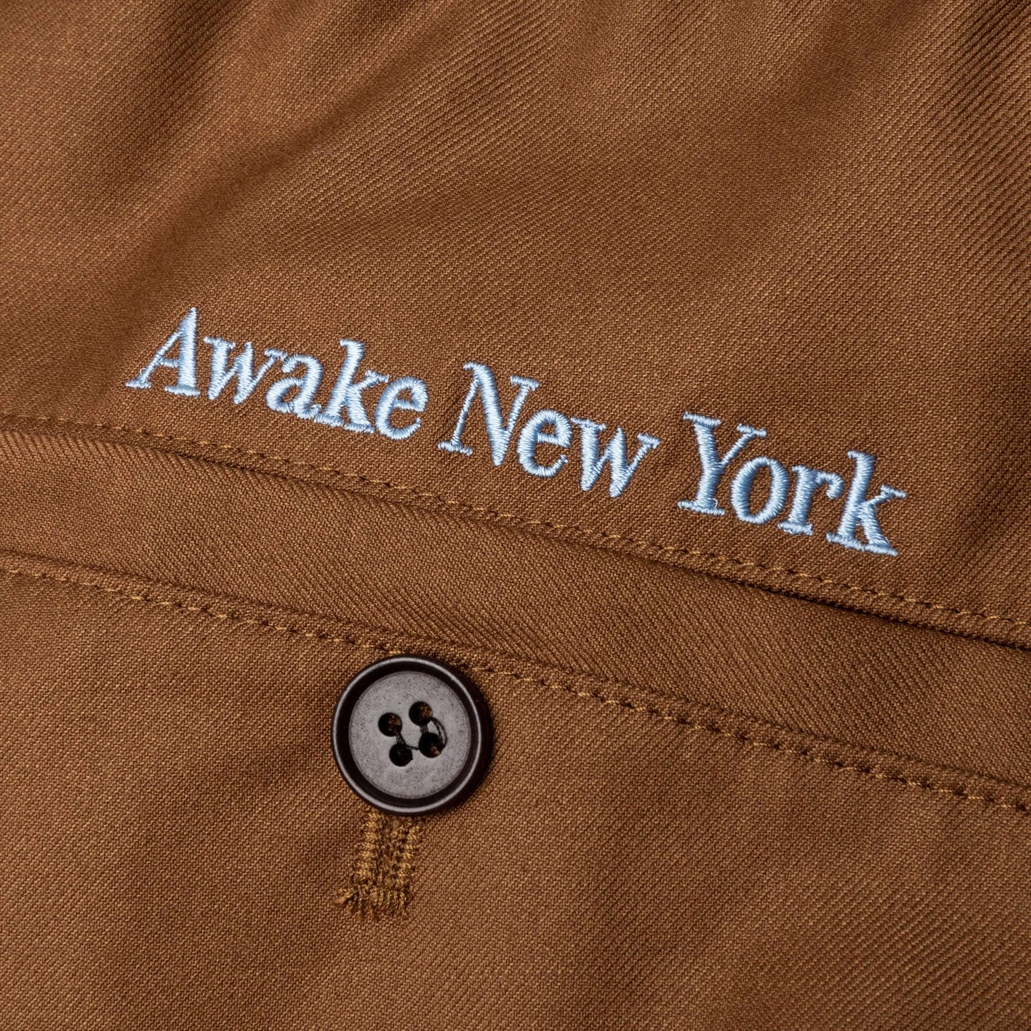 Lightweight Wool Elasticated Woven Pant - Brown