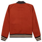 Melton Wool Chenille Logo Varsity Jacket - Rust