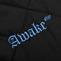Quilted Patch Bomber Jacket - Black