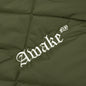 Quilted Patch Bomber Jacket - Olive