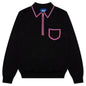 Awake Sweet Memory Knit Polo - Black