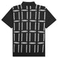 Awake Windowpane Short Sleeve Cardigan - Black/White