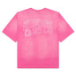 BB Faded Helmet S/S Crop Fit Knit - Carmine Rose