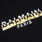 Bulky Fit Foil Tape T-Shirt - Blanc/Noir/Argent