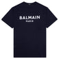 Flock Bulky Fit T-Shirt - Bleu Marine/Blanc