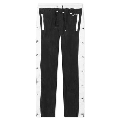 Nylon Snapped Track Pants - Noir/Blanc