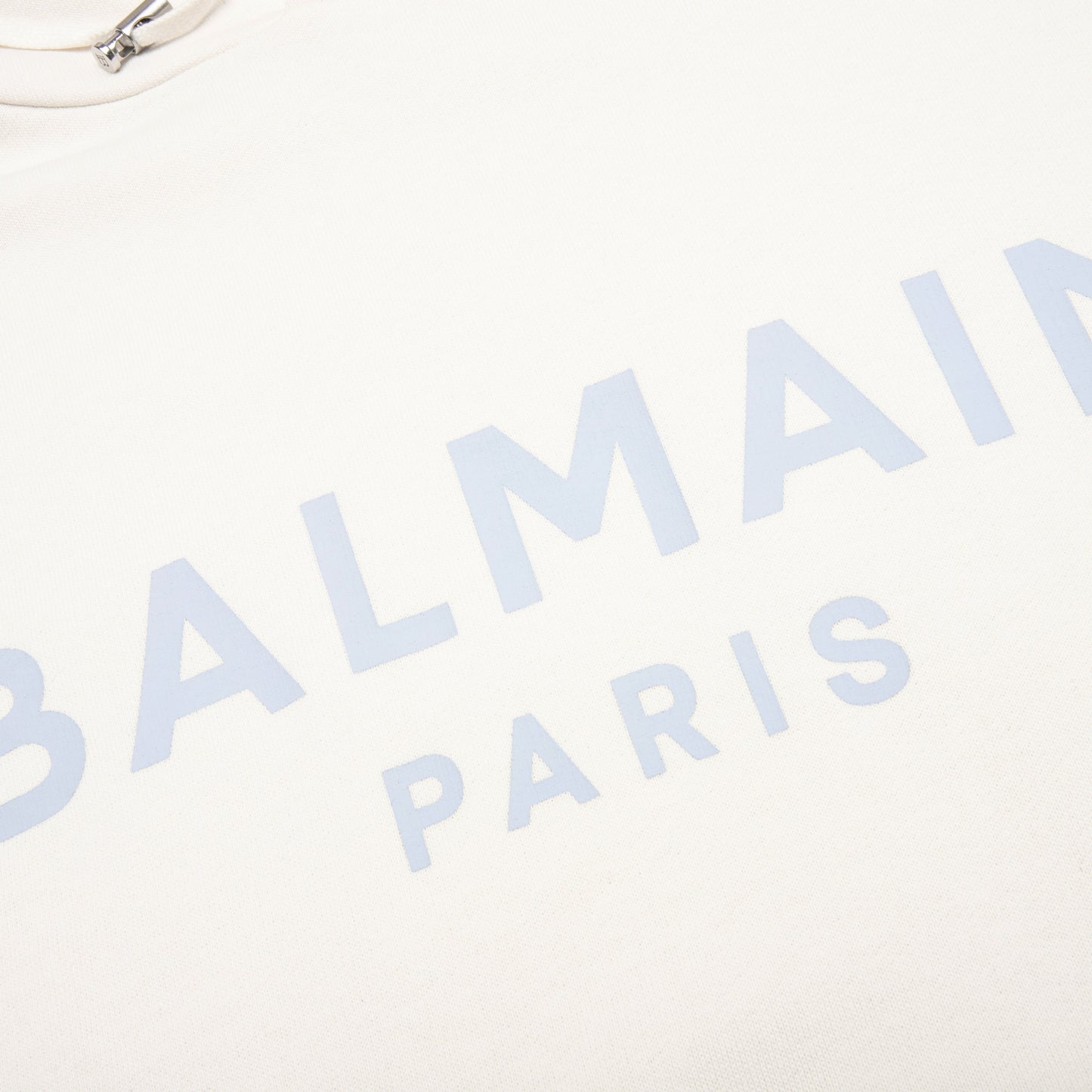 Printed Hoodie - Beige/Bleu Clair
