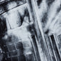 X-Ray Print Raw Edge T-Shirt - Noir/Blanc