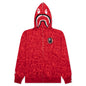 Bape 30th Anniversary Line Camo Shark Full Zip Hoodie - Red
