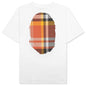 Bape Check Big Ape Head Tee - White
