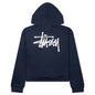 Basic Stussy Zip Hoodie - Navy