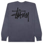 Basic Stussy Pigment Dyed L/S Tee - Indigo