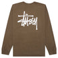 Basic Stussy Pig. Dyed L/S Tee - Brown