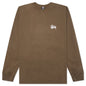 Basic Stussy Pig. Dyed L/S Tee - Brown