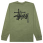 Basic Stussy Pig. Dyed L/S Tee - Olive