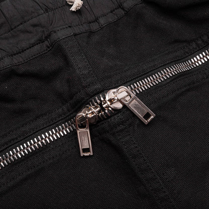 Butt Zipp Long Boxer Shorts - Black
