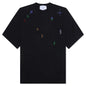 Beaded Lettering Tee - Black