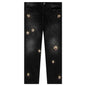 Beaded Sun Wide Jeans - Charcoal Wash