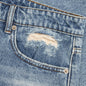 Berry Wide Denim Short - Vintage Med Blue