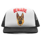 Beware Sign Trucker Hat - Black