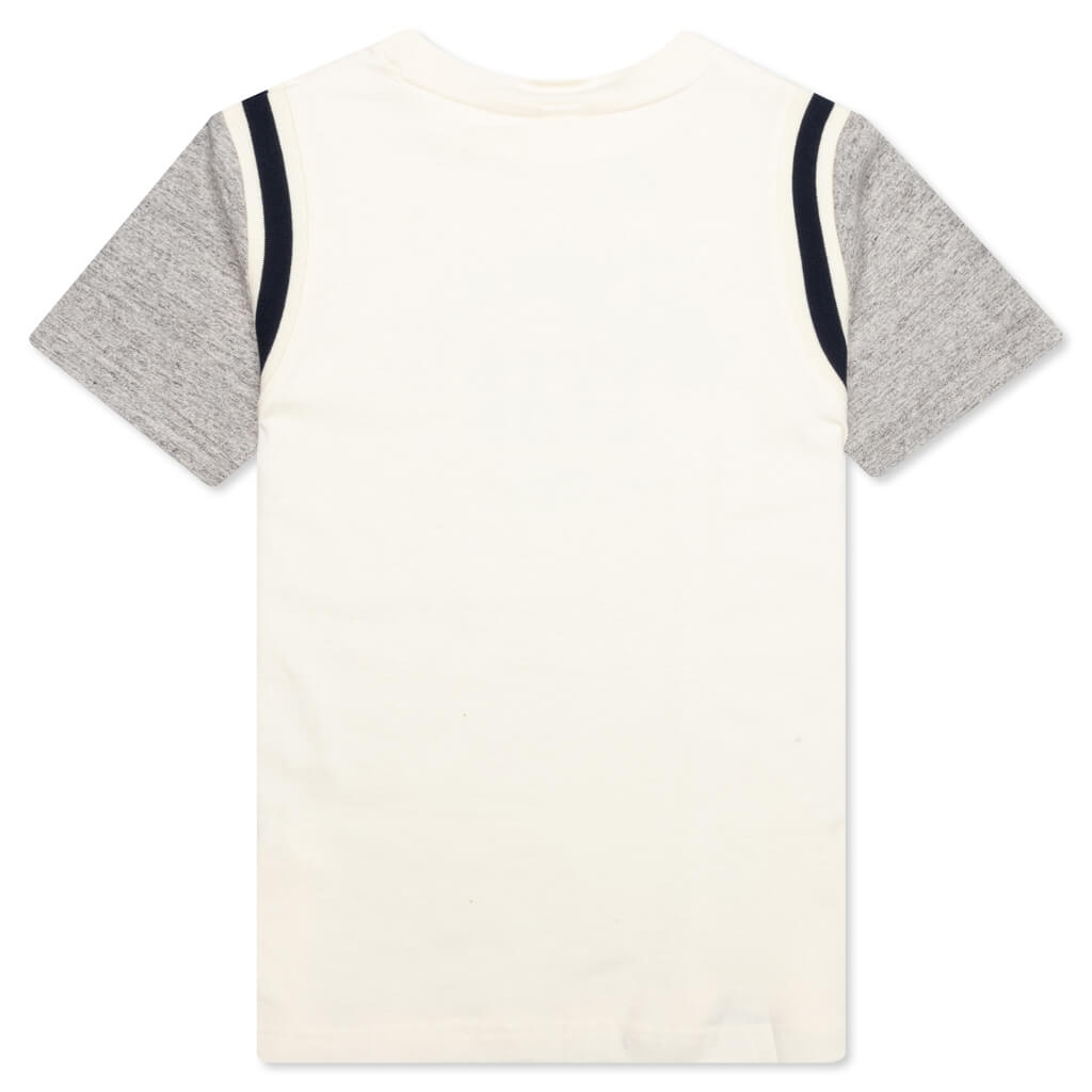 BB Kids League S/S Knit - Whisper White