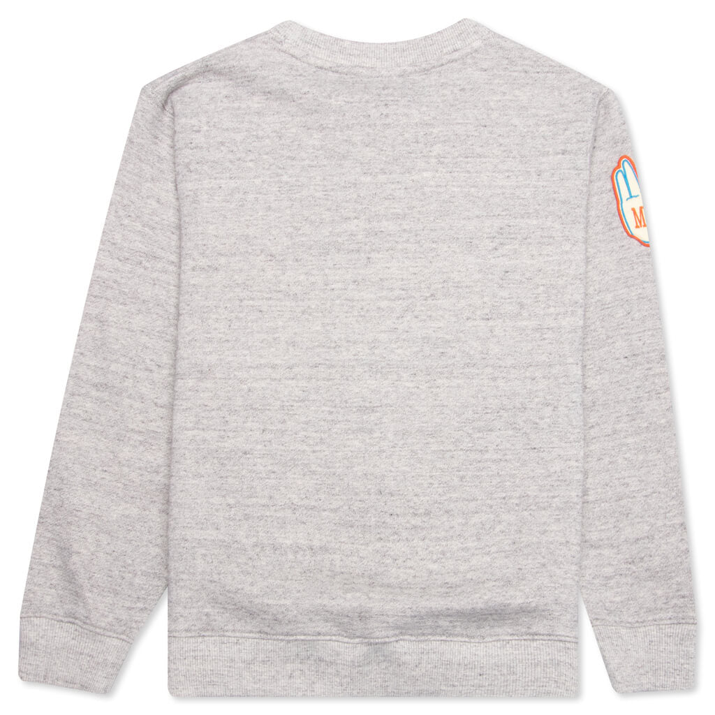 BB Kids Varsity Arch Crew - Heather Grey