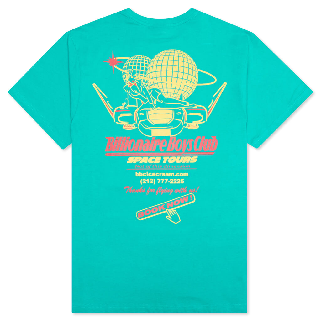 BB Space Tours S/S Tee - Bright Aqua