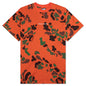 Foilage S/S Knit - Red Orange
