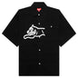 Black Dog S/S Cropped Fit Woven Shirt - Black Caramel