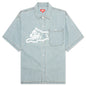 Blue Dog S/S Cropped Fit Woven Shirt - Blueberry Haze