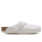Boston Soft Footbed Suede Leather - Antique White