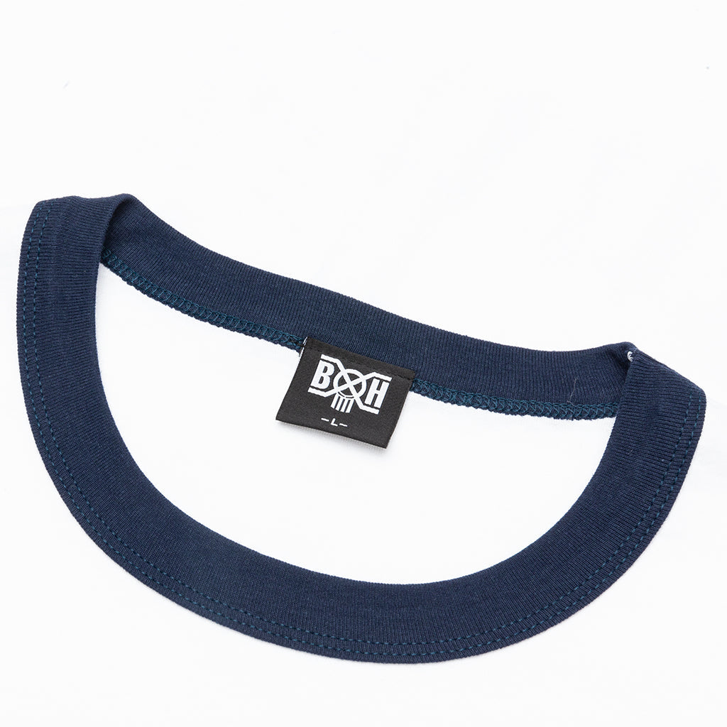 Old Skull Trim Tee - White/Navy