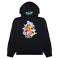 Psychedelic Boxy Fit Hoodie - Black