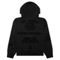 Boxy Fit Hoodie With Zip And Pocket Base - Black