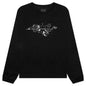 Tarot Print Boxy Fit Long Sleeve T-Shirt - Black