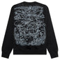 Tarot Print Boxy Fit Long Sleeve T-Shirt - Black
