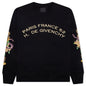 Fleece Sweatshirt with Chandelier and Snake - Black