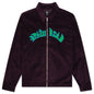 Cobblestone Cord Zip Shirt Jacket - Purple