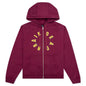 Collegiate Zip Up Hoodie - Maroon