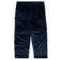 Debossed Paisley Fur Convertible Zip Off Pant - Navy