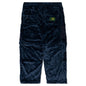 Debossed Paisley Fur Convertible Zip Off Pant - Navy