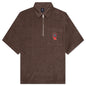 Half Zip Racing Shirt - Brown