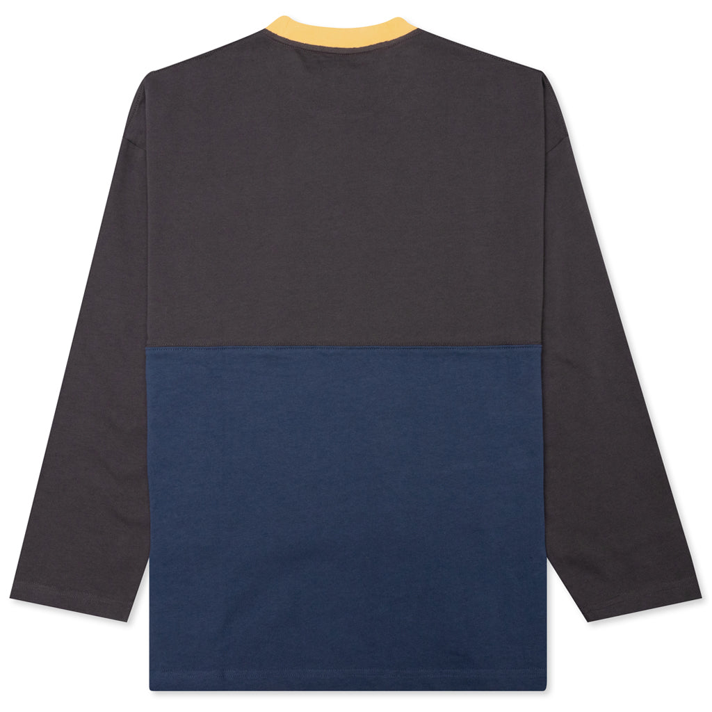 Heavyweight Embroidered Paneled Shirt - Black