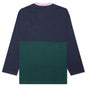 Heavyweight Embroidered Paneled Shirt - Navy