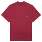 Heavyweight Jersey Mockneck Pocket Shirt - Berry