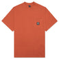 Heavyweight Jersey Mockneck Pocket Shirt - Orange