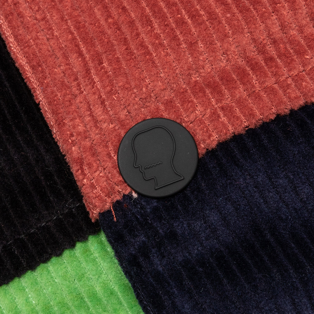 Jacquard Patchwork Letterman Jacket - Multi